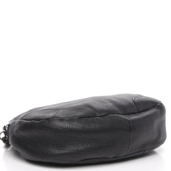 PRADA Vitello Daino Hobo in Black Leather with Silver Hardware - Picture 7 of 17